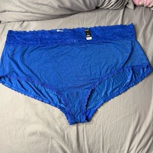 Torrid Blue Lace Briefs silky.
Size 4.